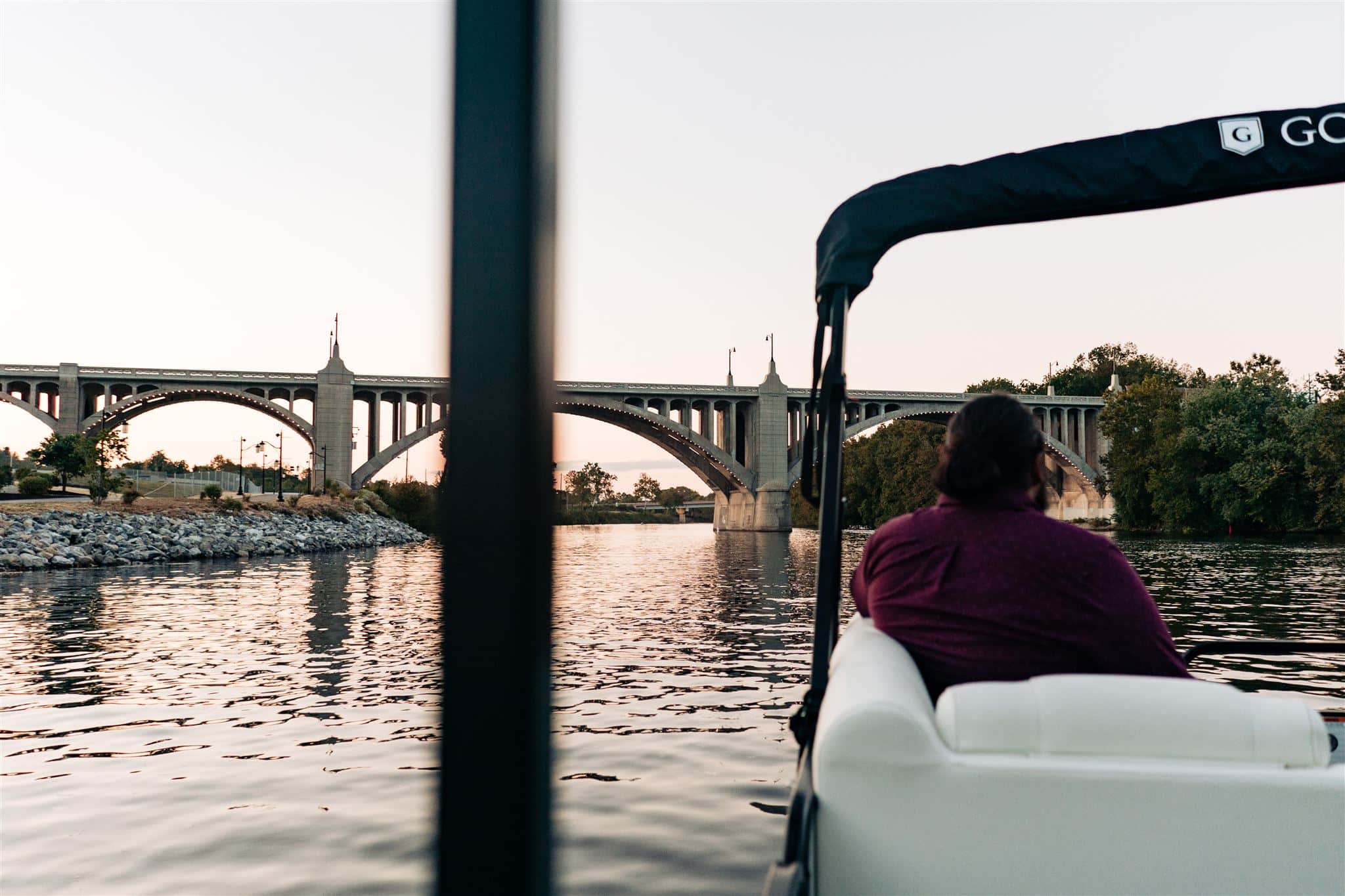 View From Pontoon Boat at 615 Waterfront Drive Grand Opening